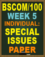 BSCOM/100 SPECIAL ISSUES PAPER